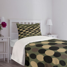 Halftone Circles Bedspread Set