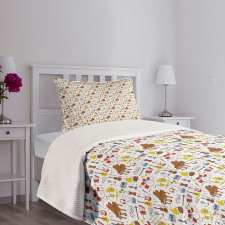 Orchestra Cartoon Bedspread Set