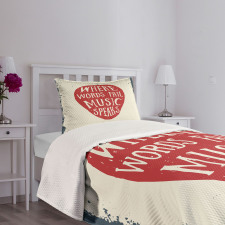 Musical Slogan Pick Bedspread Set