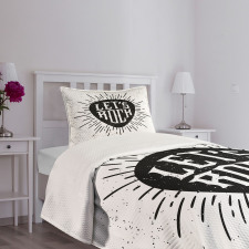 Lets Rock Words Bedspread Set