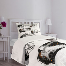 Electric Guitars Bedspread Set