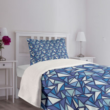 Geometrical Abstract Ice Bedspread Set