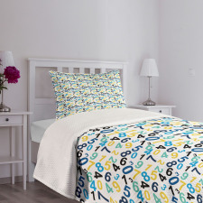 Math Themed Design Bedspread Set