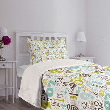 Colorful Typography Bedspread Set