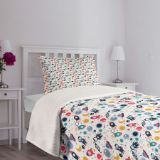 Space Silhouettes Bedspread Set