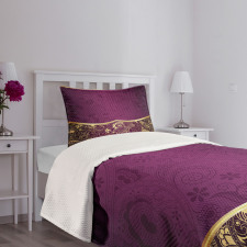 Oriental Floral Swirls Bedspread Set