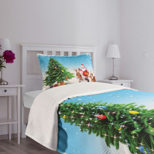 Jingle Bells Tree Bedspread Set