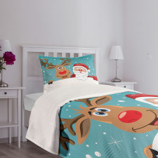 Rudolph Deer Greeting Bedspread Set