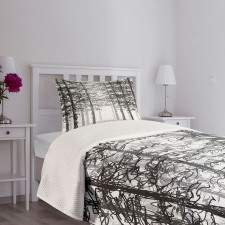 Sketch Style Line Art Bedspread Set