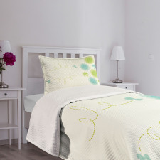 Hand Drawn Plants Bedspread Set