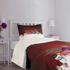 Snowman with Hat Bedspread Set