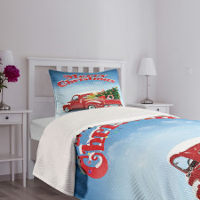 Pickup Truck Ornate Bedspread Set