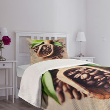 Coffee Plant on Table Bedspread Set