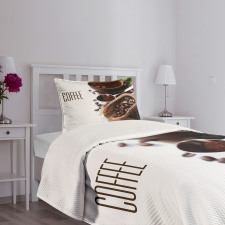 Ground Coffee Beans Bedspread Set