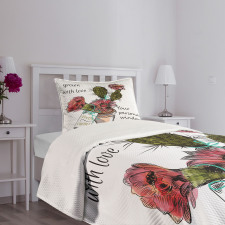 Tropical Window Garden Bedspread Set