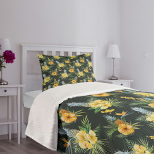 Tropic Flower Design Bedspread Set