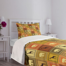 Savanna Animal Frames Bedspread Set