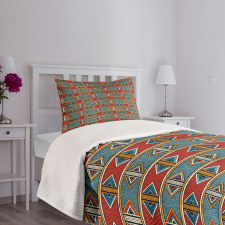 Rhombus Tribal Bedspread Set