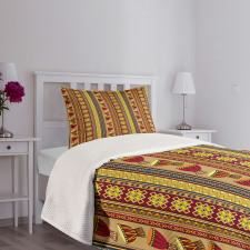 Djembe Drums Geometric Bedspread Set