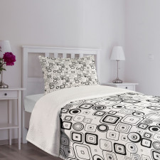 Squares Circles Bedspread Set