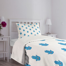 Cartoon Hand Eye Bedspread Set