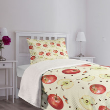 Seeds of Winter Fruits Bedspread Set