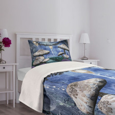 Dreamy Forest Mushroom Bedspread Set