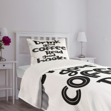 Coffee and Books Bedspread Set