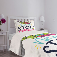 Vivid Cactus and Stars Bedspread Set