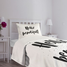 Hand Letters Tiny Dots Bedspread Set