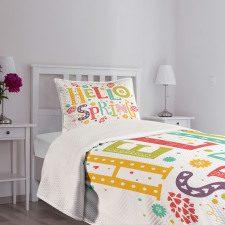 Colorful Spring Elements Bedspread Set