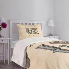 Grunge Vintage Boho Arrows Bedspread Set