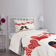 Teardrop Pattern Halftone Bedspread Set