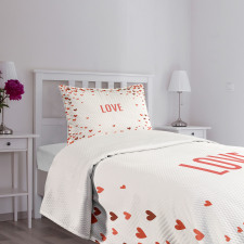 Romance Illustration Heart Bedspread Set