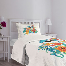 Exotic Jungle Foliage Bedspread Set