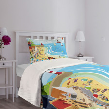 Holiday Destinations Bedspread Set