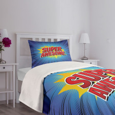 Comic Book Design Bedspread Set