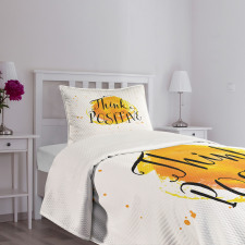 Color Splash Words Bedspread Set