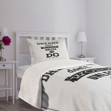 Future Goals Words Bedspread Set