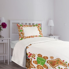 Gingerbread Biscuits Bedspread Set