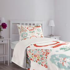 Cheerful Graphic Bedspread Set