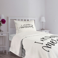 Monochrome Words Bedspread Set