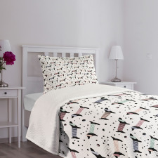 Dachshund Puppies Bedspread Set