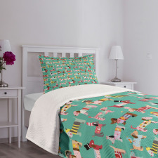 Abstract Dress Bedspread Set