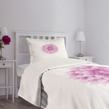 Purple Dahlia with Magenta Bedspread Set