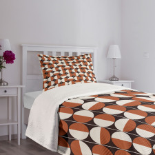 Bicolor Circles Bedspread Set