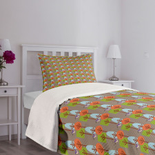 Modern Nature Art Bedspread Set