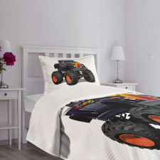 Flame Pattern Pickup Bedspread Set