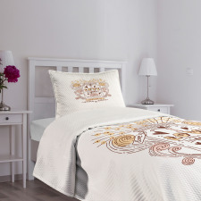 Floral Jar Art Bedspread Set