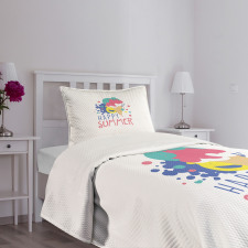 Ice Cream Doodle Bedspread Set